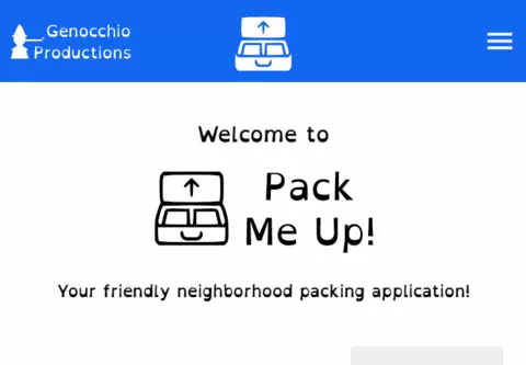 Image for Ryan's App, called 'Pack Me Up'.