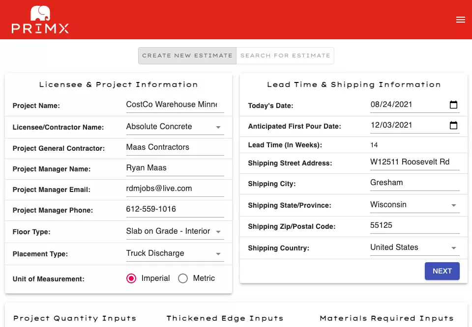 Image for Ryan's Client App, called 'PrimX Order Portal Platform'.